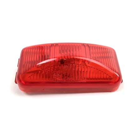 Truck-Lite Incandescent, Red Rectangular, 1 Bulb, Marker Clearance Light, PC2, PL-10, 12V 15200RP